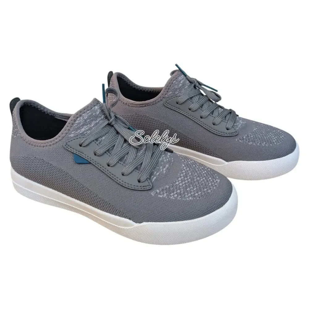 Vessi Weekend Classic Women 8 Concrete Grey White Waterproof Walking Travel Shoe